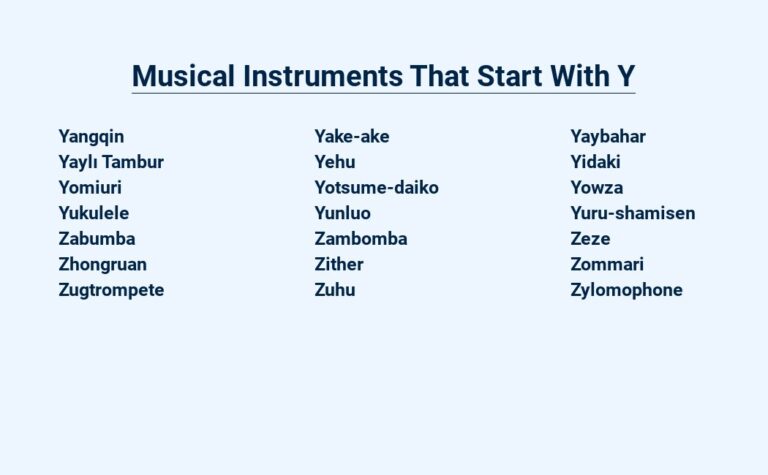 Read more about the article Musical Instruments That Start With Y – A Journey into Unique Sounds