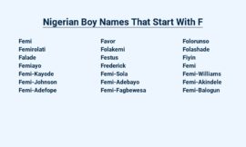 Nigerian Boy Names That Start With F – Unique and Meaningful