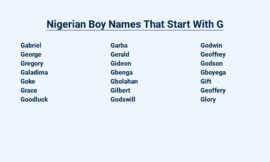 Nigerian Boy Names That Start With G – Unique and Meaningful