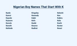 Nigerian Boy Names That Start With K – Distinctive and Meaningful
