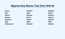 Nigerian Boy Names That Start With M – For Your Little Prince