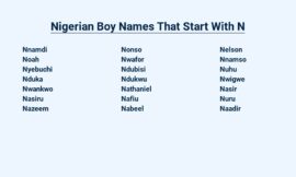 Nigerian Boy Names That Start With N – A Touch of Tradition