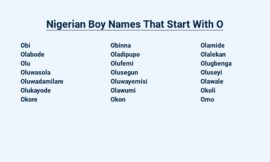 Nigerian Boy Names That Start With O – A Unique Collection
