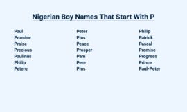 Nigerian Boy Names That Start With P – Unique and Meaningful