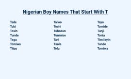 Nigerian Boy Names That Start With T – Traditional and Modern