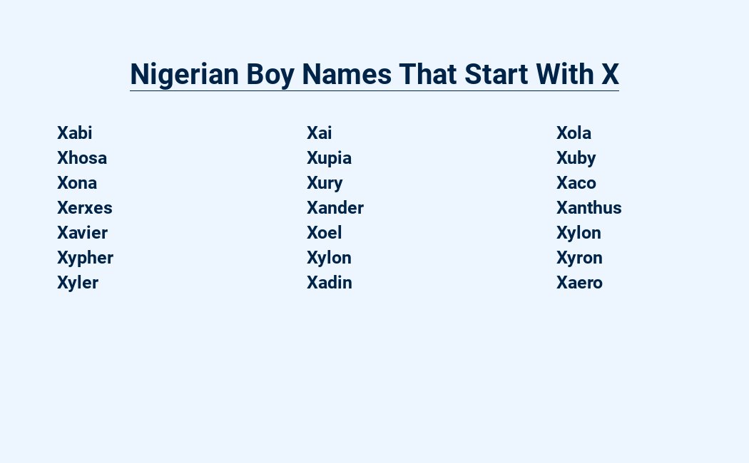 nigerian boy names that start with x