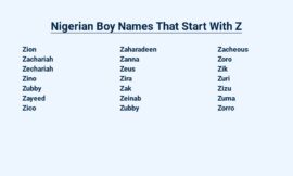 Nigerian Boy Names That Start With Z – Powerful and Unique
