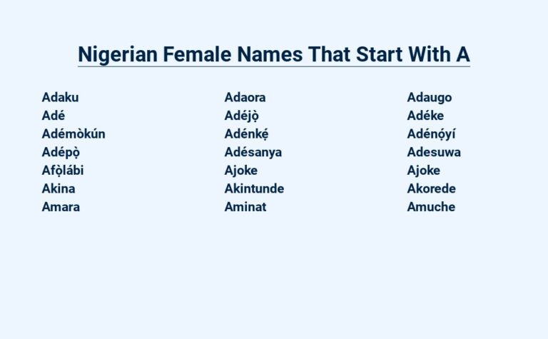 Read more about the article Nigerian  Female  Names  That  Start  With  A : Traditional and Meaningful