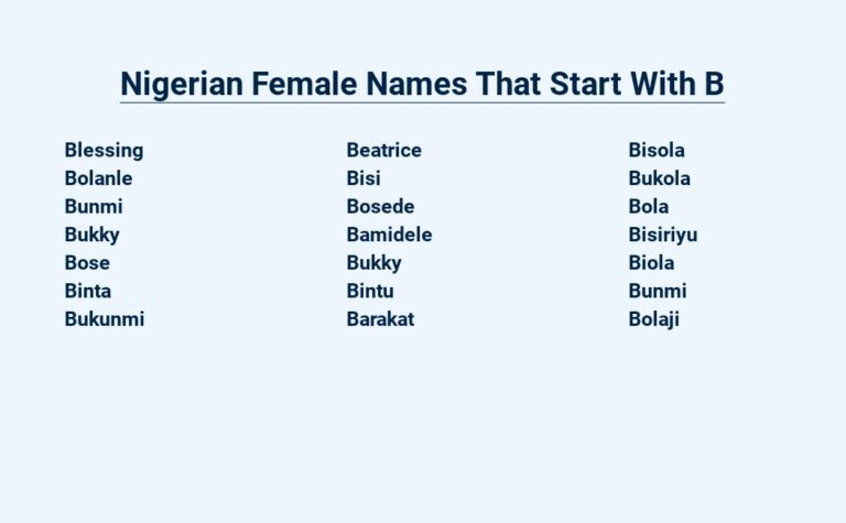 Read more about the article Nigerian Female Names That Start With B – Beautiful And Unique