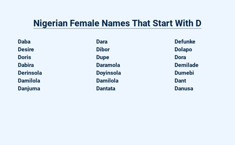 Read more about the article Nigerian Female Names That Start With D – Distinctive and Enchanting