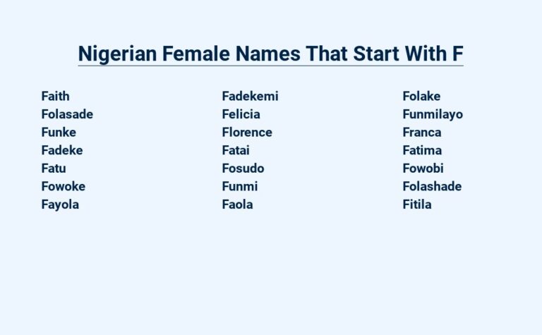 Read more about the article Nigerian Female Names That Start With F – Beautiful and Unique