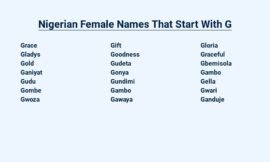 Nigerian Female Names That Start With G – The Sweetest Sounds