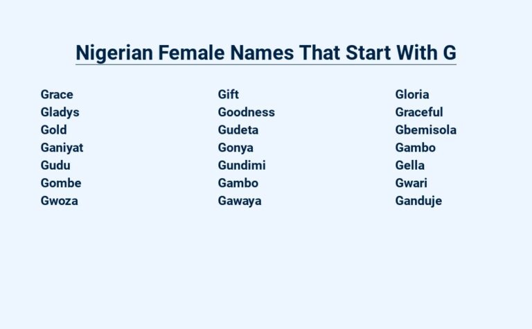 Read more about the article Nigerian Female Names That Start With G – The Sweetest Sounds