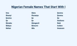 Nigerian Female Names That Start With I – Beautiful and Unique