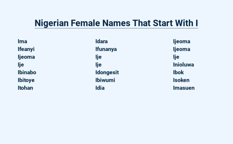 Read more about the article Nigerian Female Names That Start With I – Beautiful and Unique