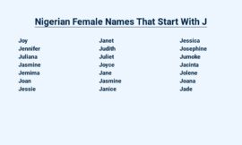 Nigerian Female Names That Start With J – Origin and Meanings