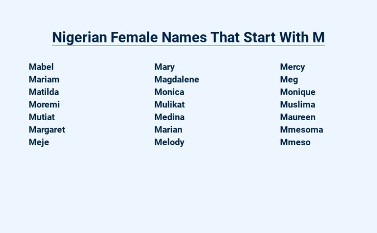 Read more about the article Nigerian Female Names That Start With M – Igbo Edition