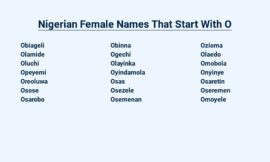 Nigerian Female Names That Start With O – A Journey Through History