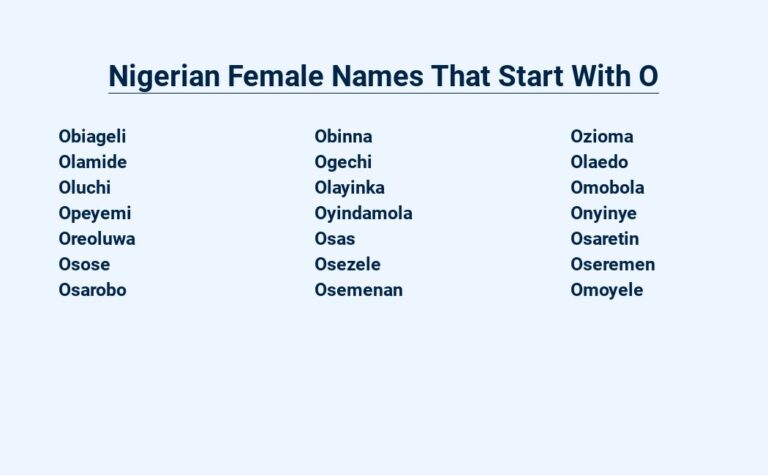 Read more about the article Nigerian Female Names That Start With O – A Journey Through History