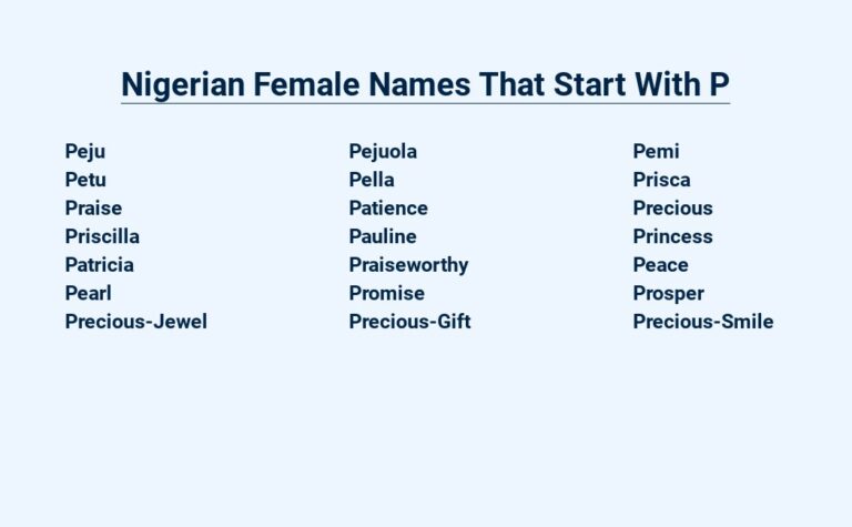 Read more about the article Nigerian Female Names That Start With P – A Collection of Beautiful Options