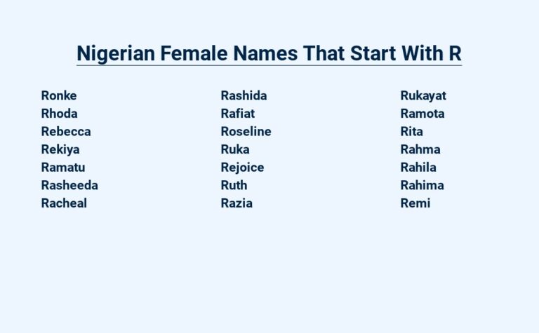 Read more about the article Nigerian Female Names That Start With R –  A Unique Collection