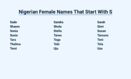 Nigerian Female Names That Start With S – Sweet and Sassy