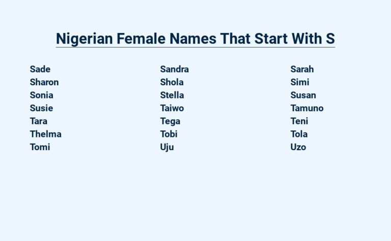 Read more about the article Nigerian Female Names That Start With S – Sweet and Sassy