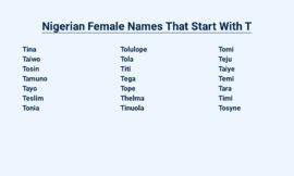 Nigerian Female Names That Start With T – A Timeless Beauty