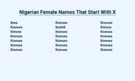 Nigerian Female Names That Start With X – Discover Unique Options