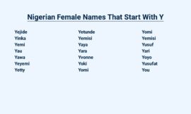 Nigerian Female Names That Start With Y – A Unique Reflection of the rich Cultural Heritage