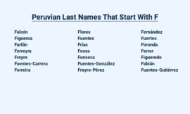 Peruvian Last Names That Start With F – Peruvian Heritage Unveiled