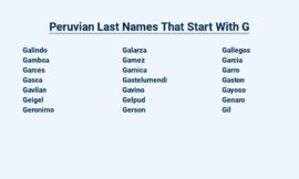 Peruvian Last Names That Start With G – Unraveling Genealogical Ancestry