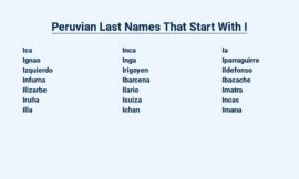 Peruvian Last Names That Start With I – Tracing Your Ancestry