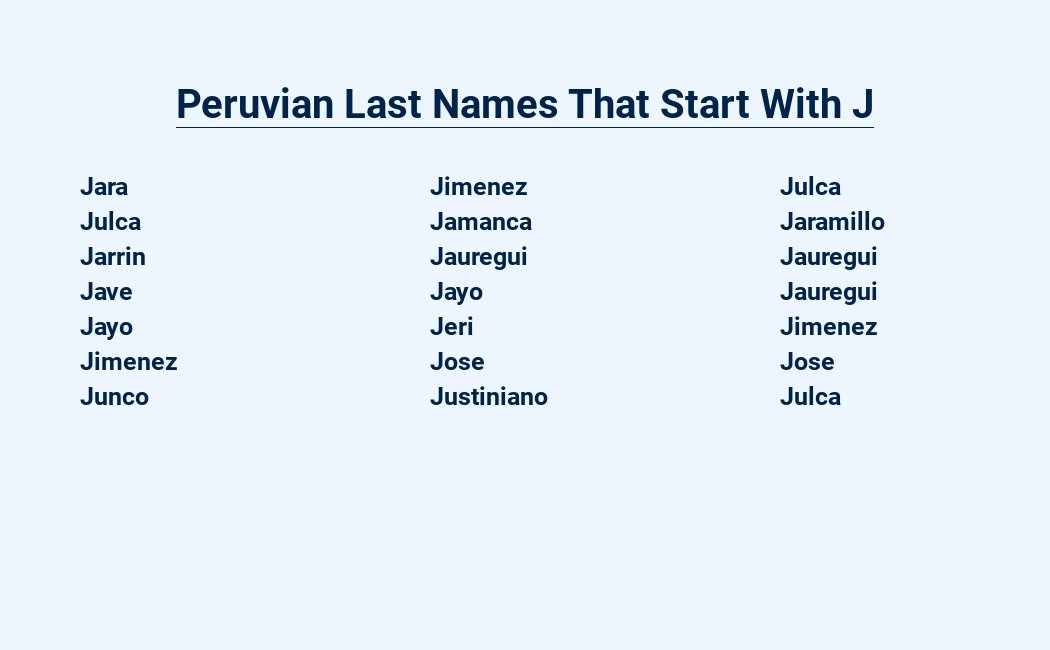 peruvian last names that start with j