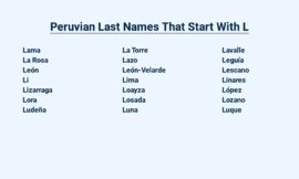 Peruvian Last Names That Start With L – History Unraveled