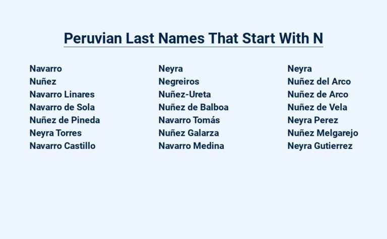 Read more about the article Peruvian Last Names That Start With N – Ancestry Explorer