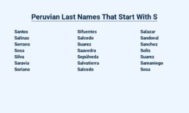 Peruvian Last Names That Start With S – Surnames From the Andes