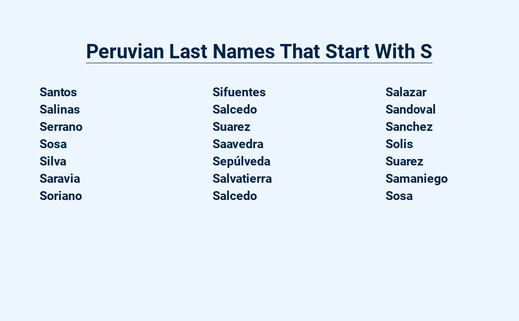 peruvian last names that start with s