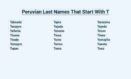 Peruvian Last Names That Start With T – Ancestry Explored