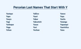 Peruvian Last Names That Start With Y – Origin and Meanings