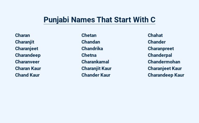 Read more about the article Punjabi Names That Start With C – For Your Little Star