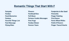 Romantic Things That Start With F – For the Love of Romance