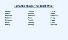 Romantic Things That Start With P – Passion Filled