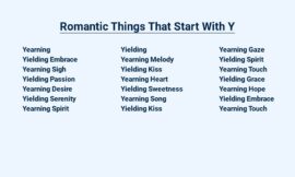 Romantic Things That Start With Y – Your Love Story Begins