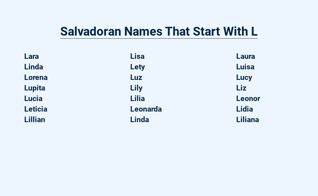 salvadoran names that start with l