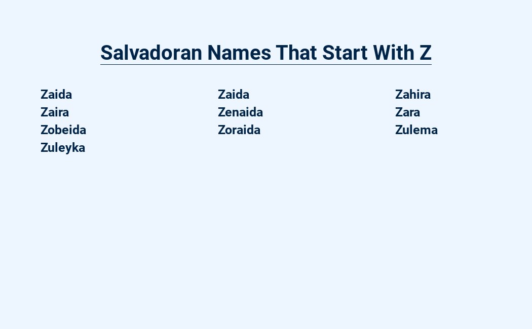 salvadoran names that start with z