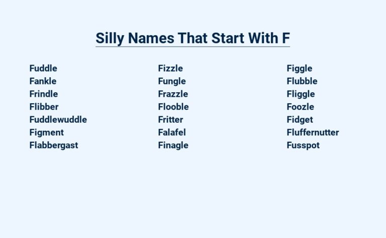 Read more about the article Silly Names That Start With F : For the Fun of It