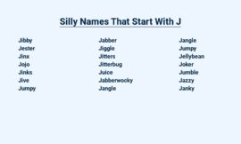 Silly Names That Start With J – The Joyous Jaunt