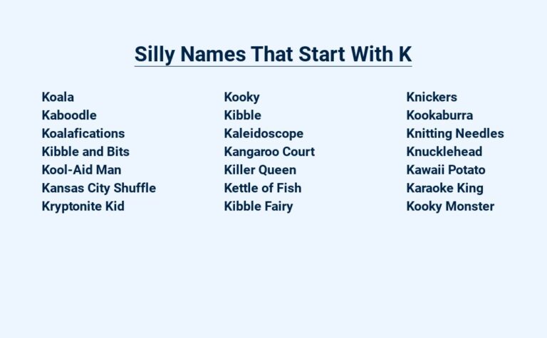 Read more about the article Silly Names That Start With K – Hilarious Monikers