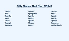 Silly Names That Start With S – Ridiculous Monikers